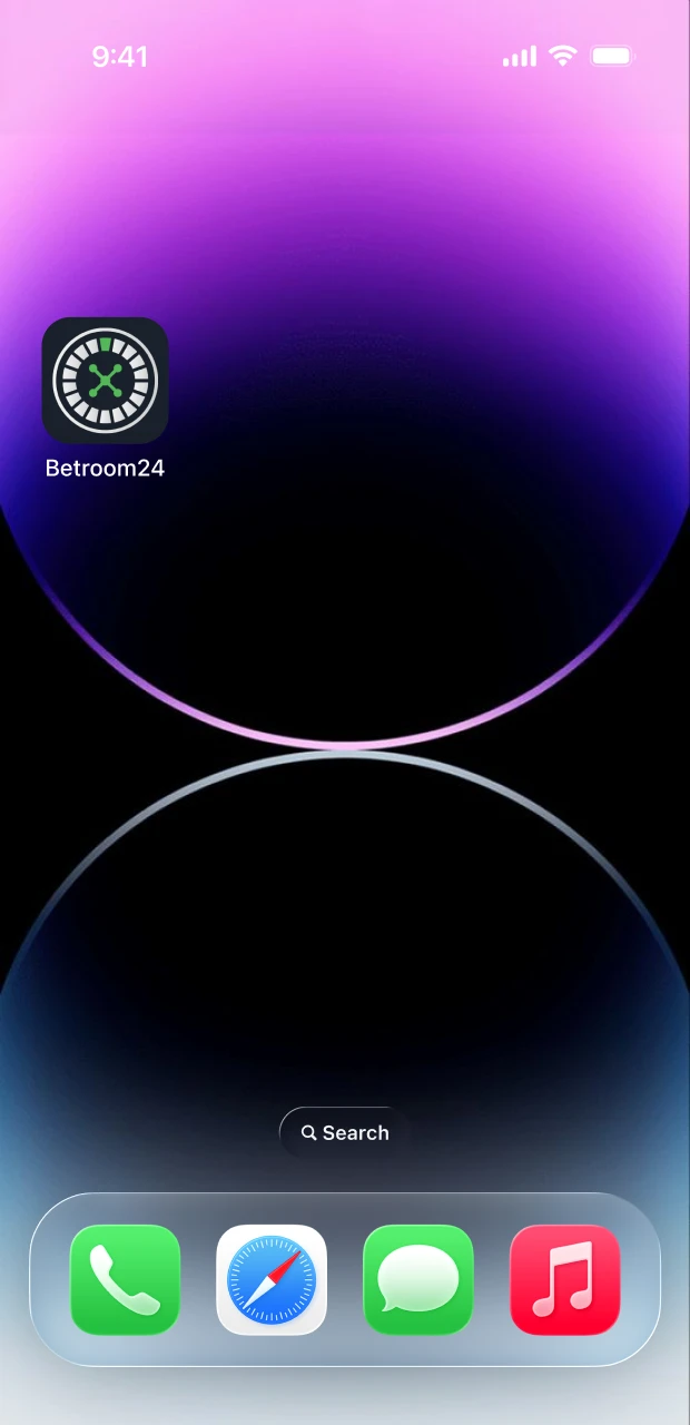 Finalice la instalación de la app Betroom24 añadiendo el icono a la pantalla de inicio de iOS.