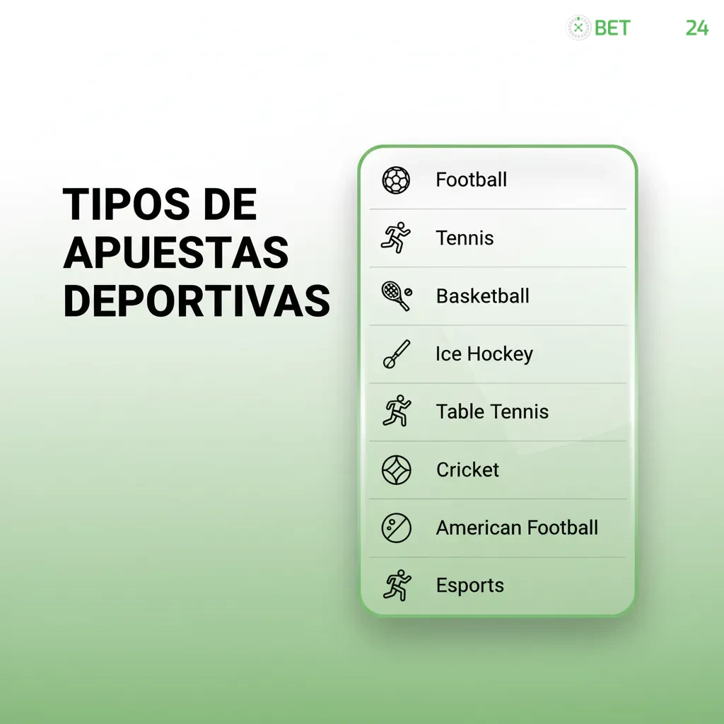Infografía sobre tipos de apuestas deportivas: fútbol, baloncesto, tenis, pádel y motor, pre-partido y en directo.