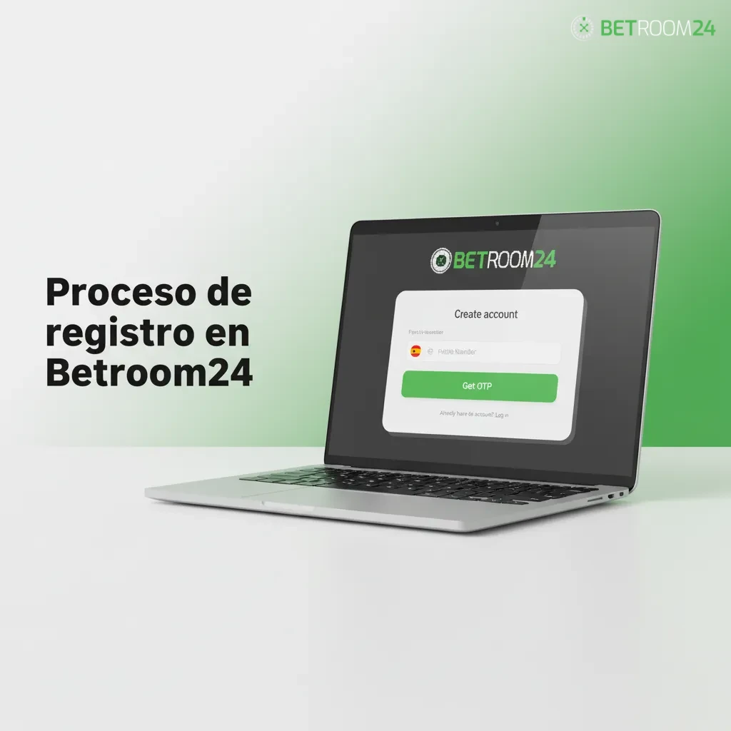 Proceso de registro en Betroom24: alta, datos, confirmación email, perfil y KYC, y primer depósito.