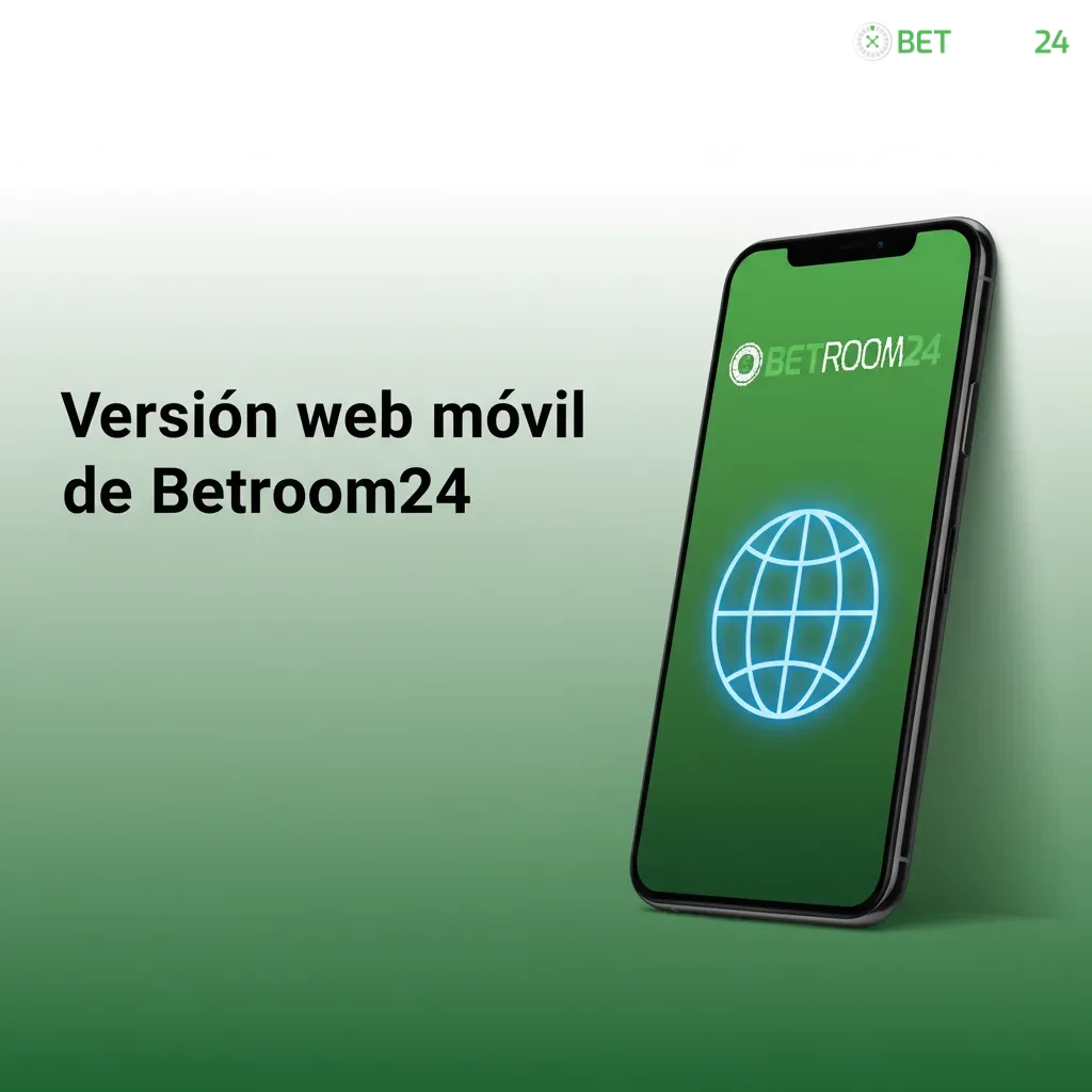 Versión web móvil de Betroom24 en smartphone y tablet; apuestas, casino, pagos y soporte sin descargar software.